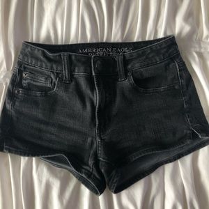American eagle black jean shorts